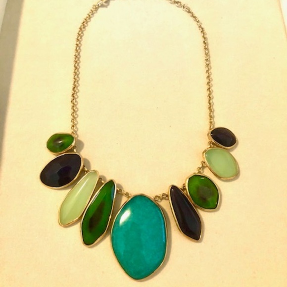 Stella & Dot Serenity Statement Necklace, Semi-Precious Stones, Like New… - Picture 2 of 2